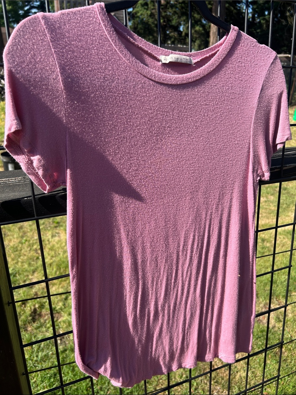 Active Basic Dusty Rose Short Sleeve Tee